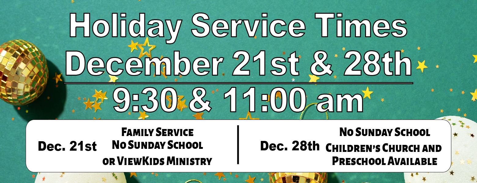 Holiday Service Times